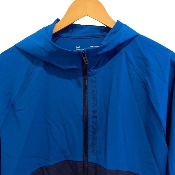 Under Armour Womens Two-tone Colorblock Full Zip Hooded Jacket Blue Small NWT‎ - Picture 4 of 11